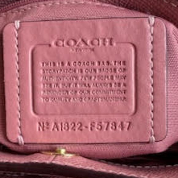 Coach AUTHENTICATED Mini City Tote Satchel Pink Pebbled Leather Gold Hardware - Picture 9 of 16